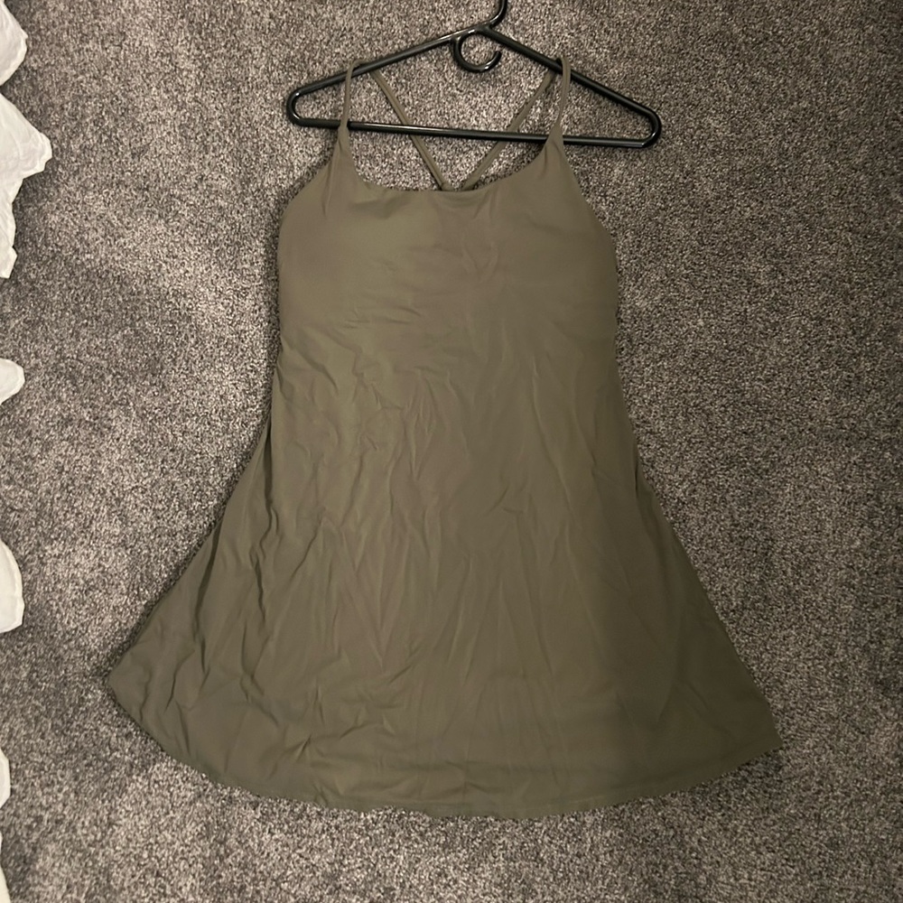 Halara olive green tennis dress